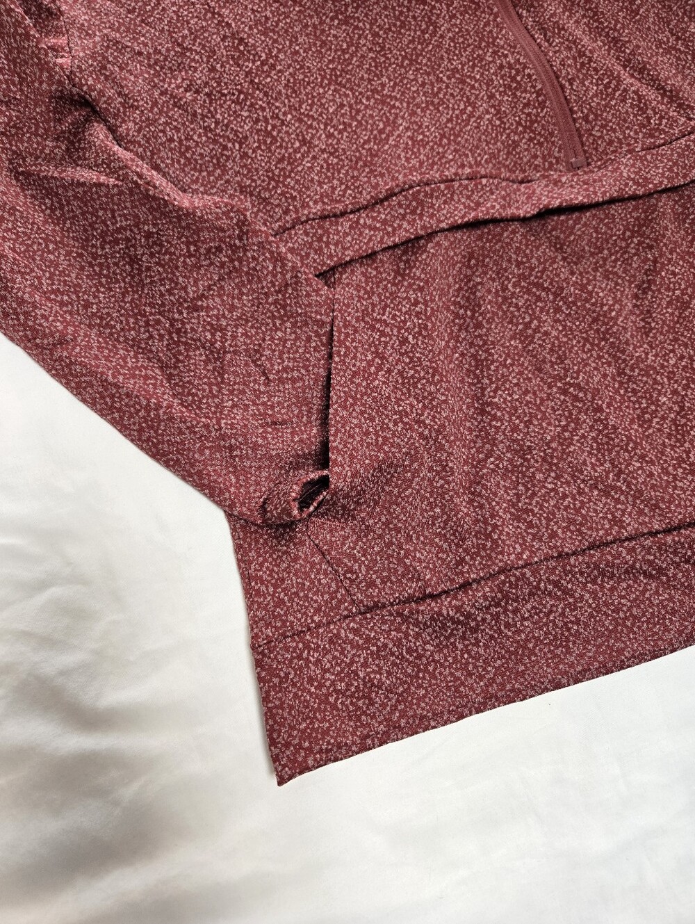 Mondetta Women’s Quarter Zip Pullover Top Small Fleece Burgundy Activewear NWT - Picture 5 of 11